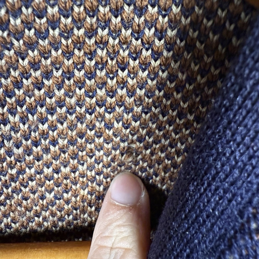 Vtg Pendleton Womens Cardigan sweater Blue Wool 2X Old Money Quiet Luxury - Picture 6 of 7